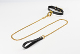 Set of Black Leather BDSM Accessories Upko Leather Kinky Tools Set Black UPKO