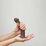Wyjątkowo Miękkie Dildo Silicone Bendable Dildo Double Density M Black Strap-on-me