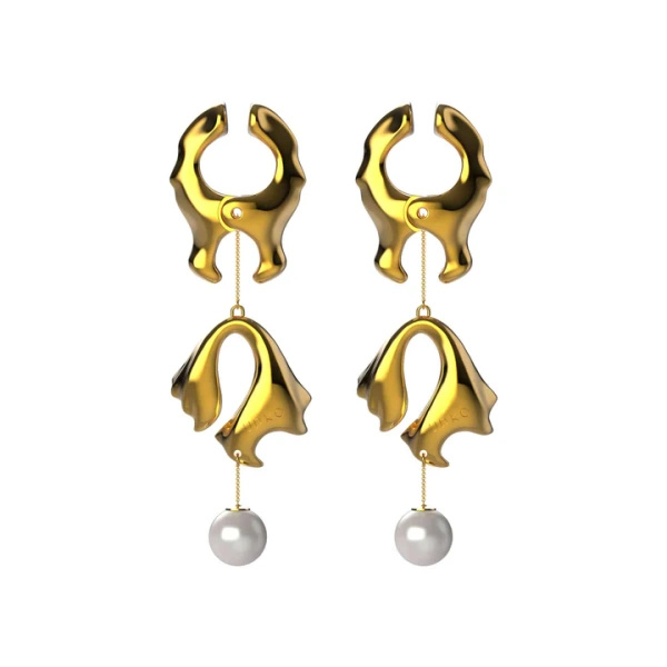 Luksusowe Klamerki Na Sutki "Moist Eyes" Pearl Nipple Clamps UPKO