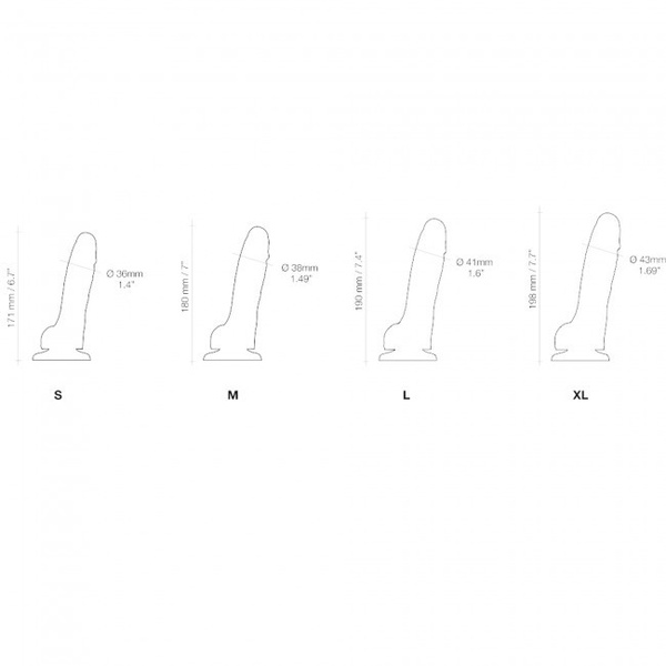 Дуже реалістичне ділдо з присоскою Soft Realistic Dildo M Vanilla Strap-on-me