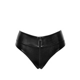Труси F276 Snake wetlook panty with zipper S Noir Handmade