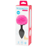 Zatyczka Analna Z Króliczym Ogonkiem Bunny Tail Butt Plug Black Large Happy Rabbit