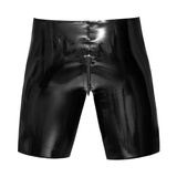 Латексні чоловічі шорти Men's Latex Pants Zip black M LateX