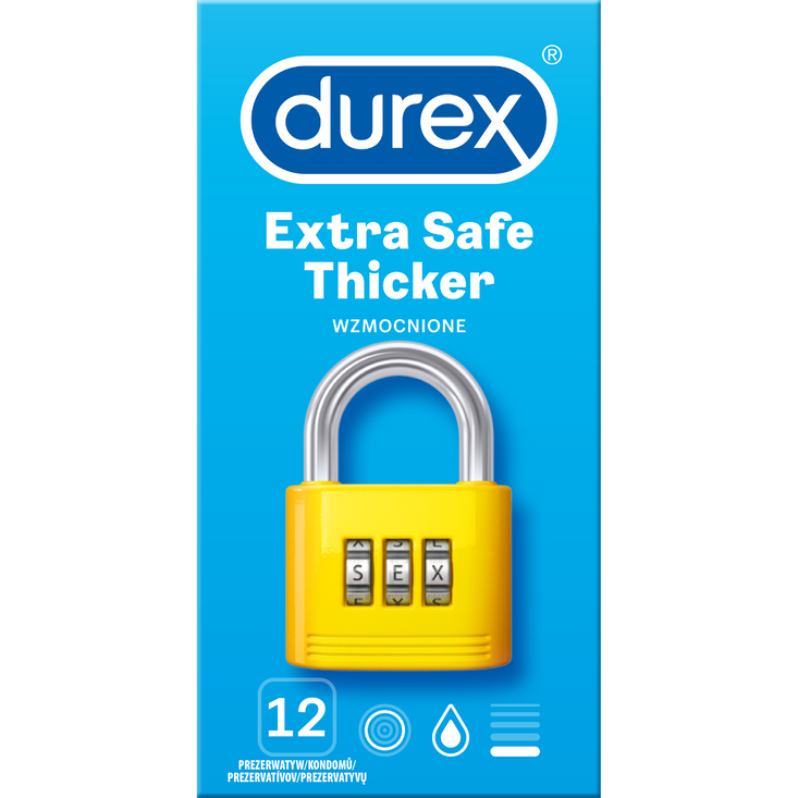 Prezerwatywy lateksowe grubsze Durex Extra Safe 12 szt.