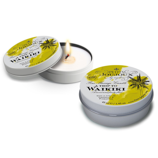 Свічка для масажу Fine Massage Candles A Trip To Waikiki Beach 33 г Petits Joujoux