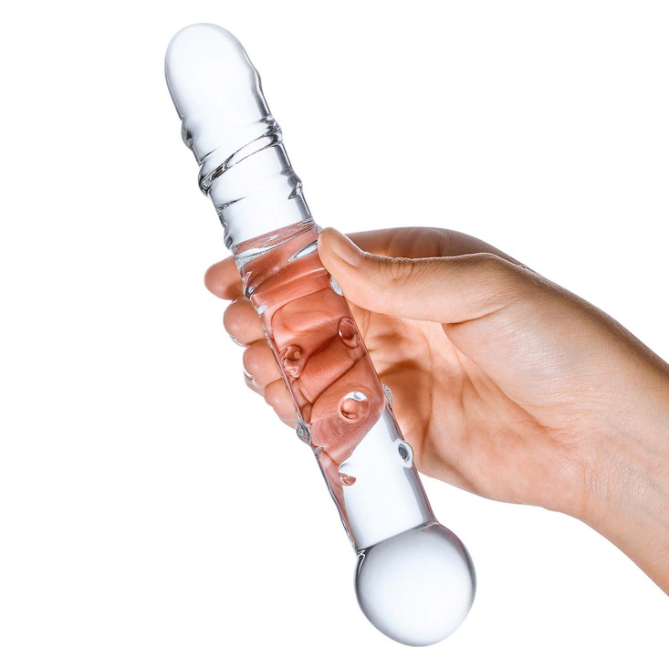 Proste szklane dildo Glas Callisto Clear Glass Dildo