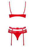 Heartina Komplet Czerwony S/M Obsessive