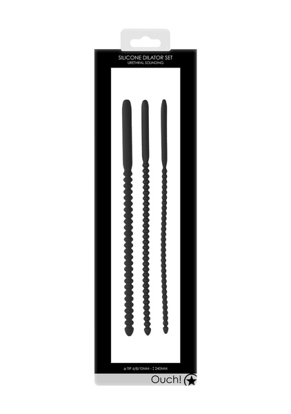 Zestaw Trzech Silikonowych Sond Do Cewki Urethral Sounding Silicone Dilator Set Ouch!