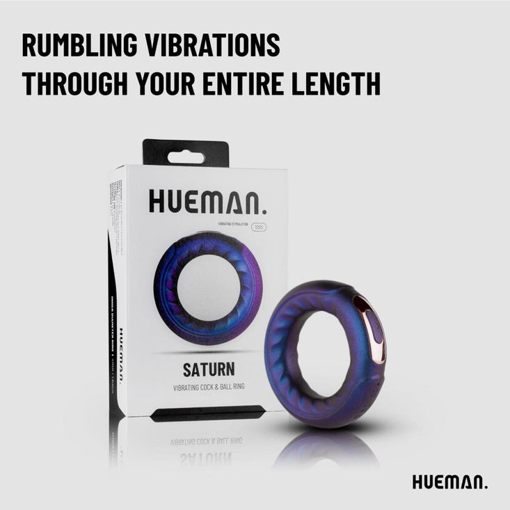 Hueman erection ring Saturn Vibrating Cock/Ball Ring