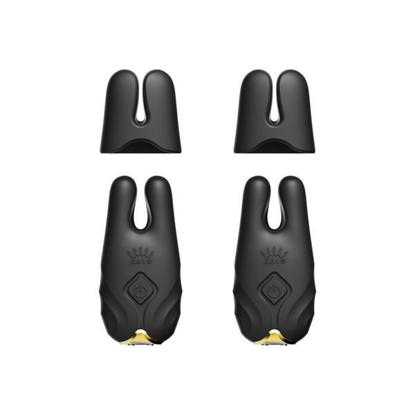 Vibrating Nipple Clamps Nave Obsidian Black Zalo