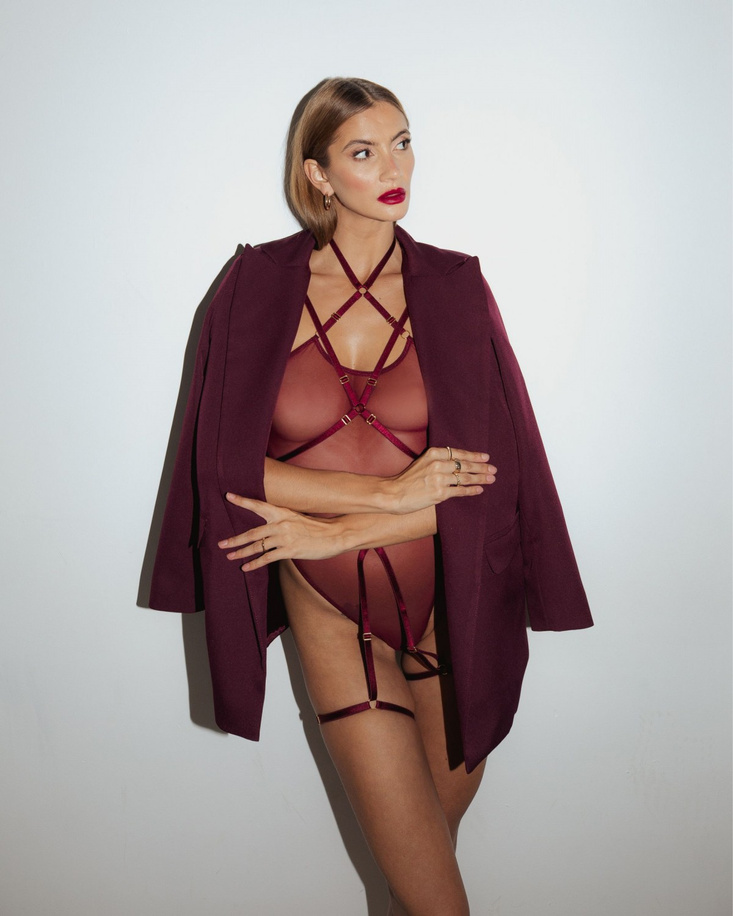 Promees Batty Burgundy body XS/S