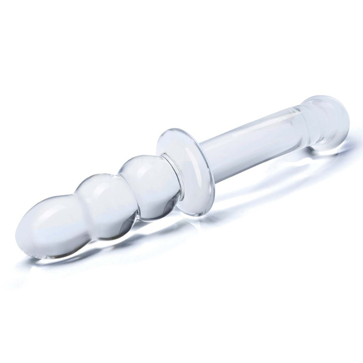 Glas Ribbed G-Spot Glass Dildo