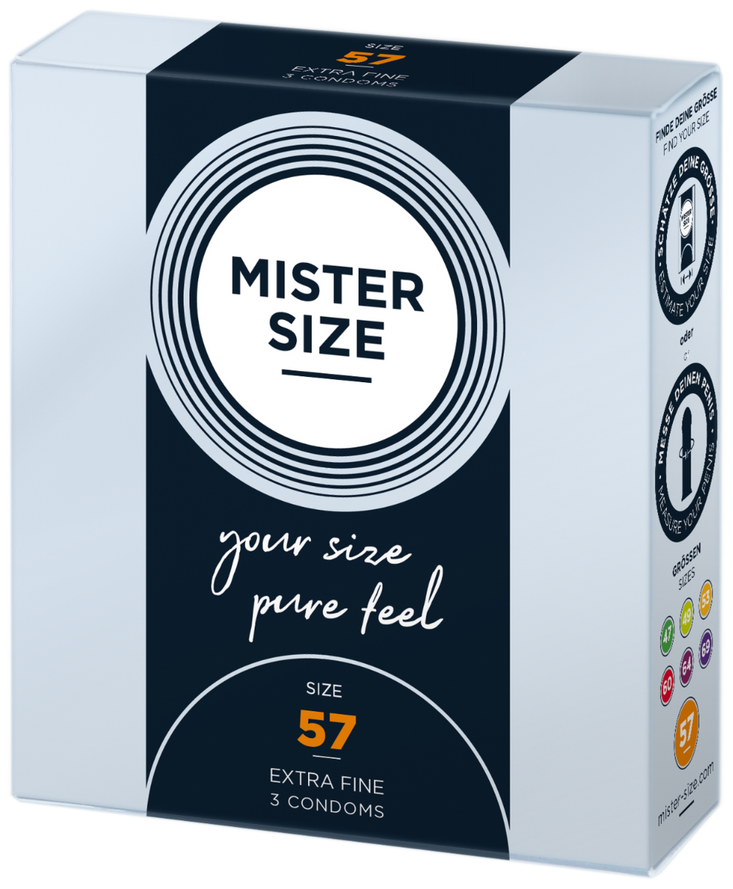 Mister.Size 57 mm Condoms 3 Pieces