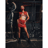 Harness-bra with chains Red HellRider