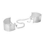 Kajdanki z metalowych płytek Bijoux Indiscrets Desir Metallique Silver Metallic Mesh Handcuffs