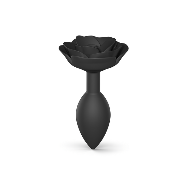 Korek analny zakończony pąkiem róży Love to Love Open Roses L Black Onyx