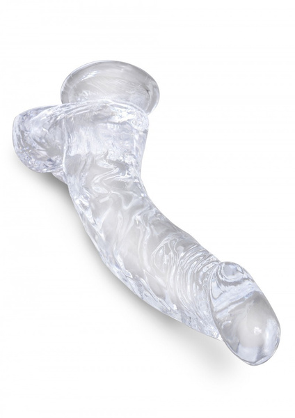 7,5 Inch Cock With Balls Transparant King Cock