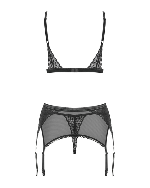 Shibu komplet 3-częściowy czarny S/M Obsessive