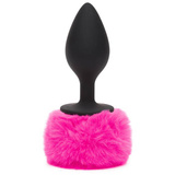 Zatyczka analna z króliczym ogonkiem Happy Rabbit Bunny Tail Butt Plug Black Large