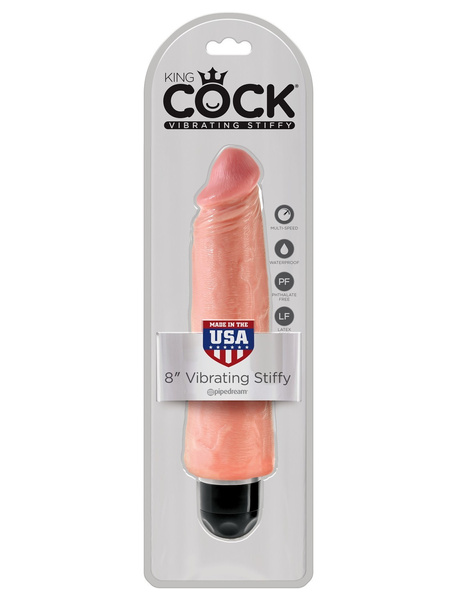 Kink Cock 8' Vibrating Stiffy Flesh realistyczny wibrator cielisty 20cm