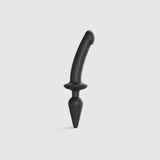 Dustronne dildo-korek Strap-on-me Switch Plug-in Semi-realistic Dildo Black L