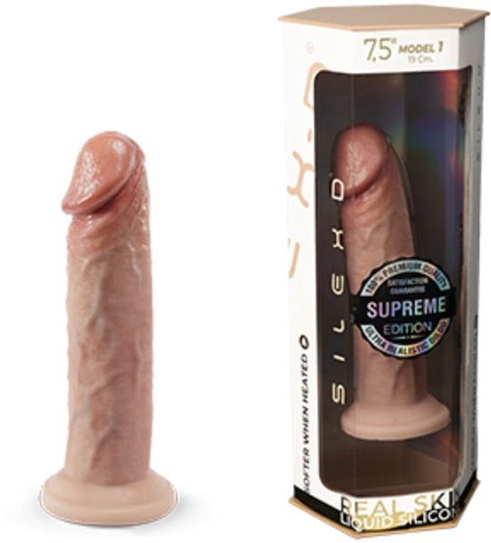 Dildo 19 cm Premium Real Skin Model 2 (7,5") Flesh Silexd