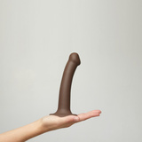 Wyjątkowo Miękkie Dildo Silicone Bendable Dildo Double Density M Black Strap-on-me