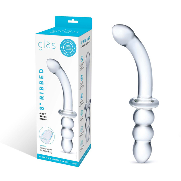 Двостороннє Скляне Ділдо Ribbed G-Spot S Dildo Glas