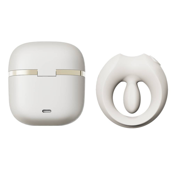 Pierścień erekcyjny ze stymulatorem Apis Ivory White Zalo