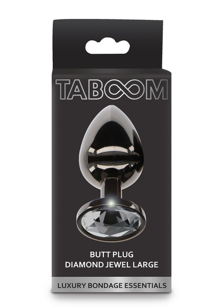 Анальний Пробка Butt Plug With Diamond Jewel Silver L Taboom