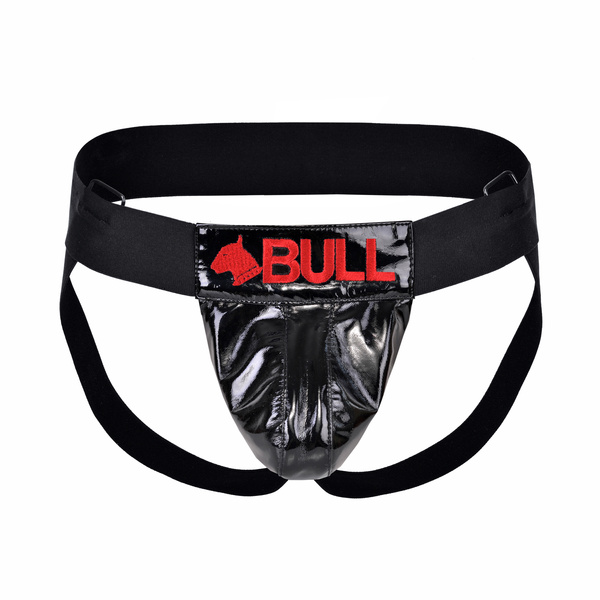Winylowe jockstrapy Bull Vinyl Jockstrap Red XL