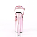 Sandały na platformie Flamingo-809 Baby Pink Hologram/Baby Pink Chrome 7 (37,5) Pleaser