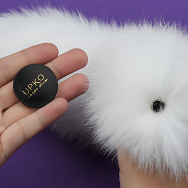 Від'єднувана Металева Пробка З Лисим Хвостом Upko Fox Fur Tail Small Butt Plug UPKO