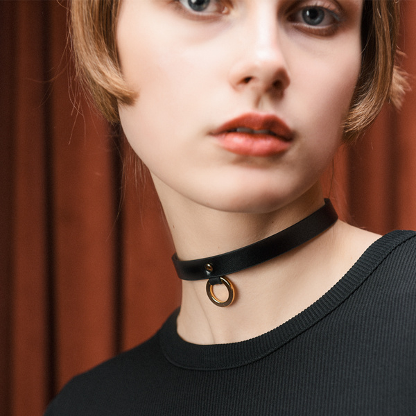 Ніжний Шкіряний Нашийник Upko Leather Thin Choker UPKO