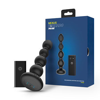 Анальні кульки Tornado Rotating Beaded Probe Black Nexus