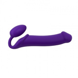 Podwójne dildo Strap-on-me Silicone bendable strap-on XL Purple