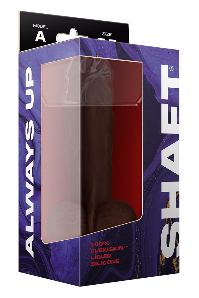 Shaft dildo na przyssawce Dong with Balls Mahogany