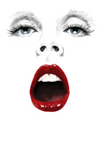 Upko Invisible Mouth Gag Black Straps