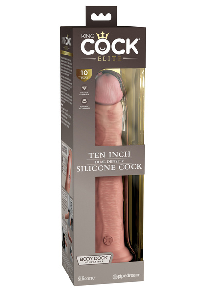 М’яке Силіконове Ділдо З Твердішим Серцем 10 Inch Dual Density Silicone Cock Light King Cock