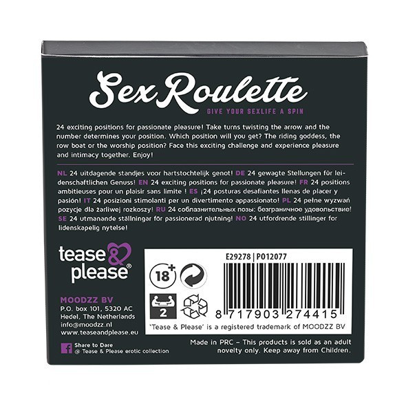 Еротична Гра Рулетка Sex Roulette Kamasutra Tease&Please
