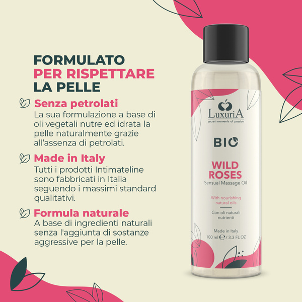 Масло для масажу Luxuria Bio Oil Wild Roses 100 мл IntimateLine