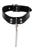 Нашийник З Повідцем Elegant Collar And Chain Leash Black Taboom