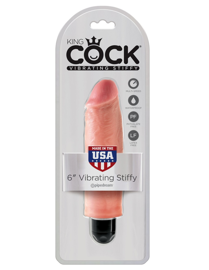 Kink Cock 6" Vibrating Stiffy Flesh