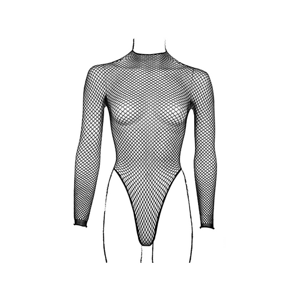Body Le Désir With Fishnet Structure And Turtle Neck One Size Le Désir