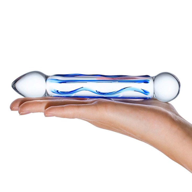 Szklane dildo ze stymulującą teksturą Glas Full Tip Textured Glass Dildo