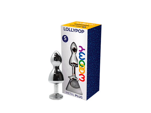 Анальний пробка Lollypop Double Ball Metal Plug S White Wooomy