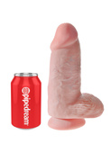 King Cock Chubby Flesh dildo z jądrami cieliste