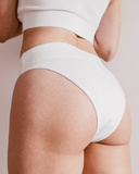 GWP White Ribbed Knit Panties L