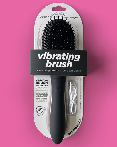 Вібруюча щітка для волосся Vibrating Brush Black Vibraliss