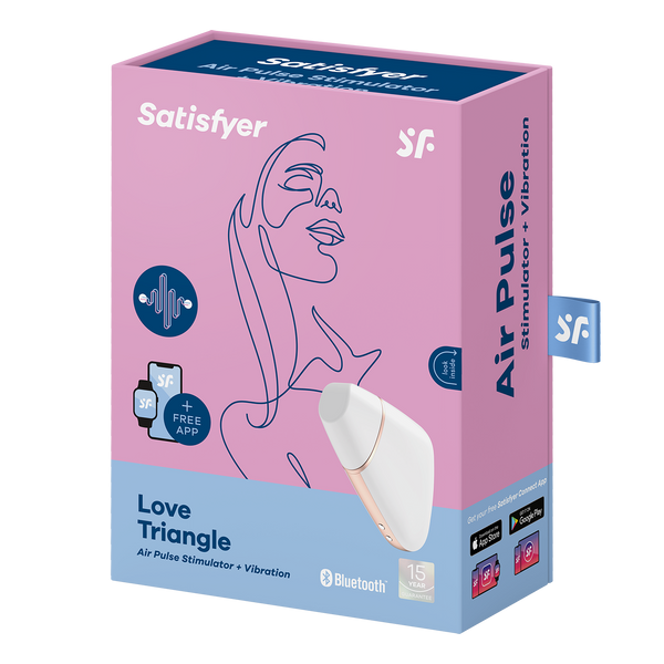 Стимулятор клітора з додатком Love Triangle White Satisfyer